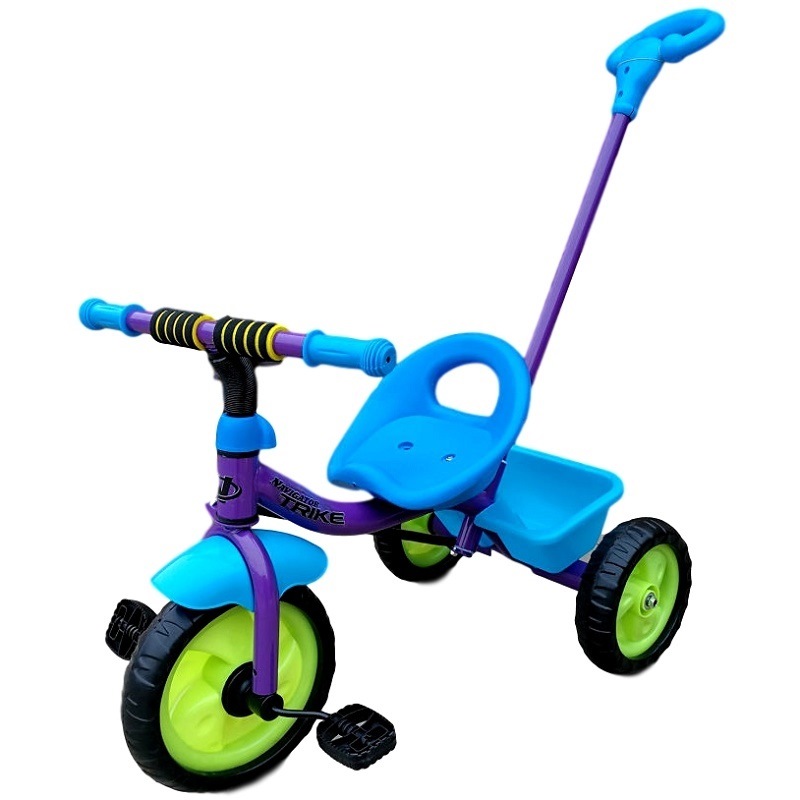 Велосипед трехколесный Navigator с ручкой (голубой, eva колеса)