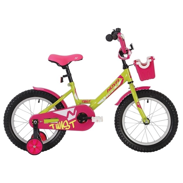 Велосипед 18" Novatrack Тwist (зелёно-розовый)