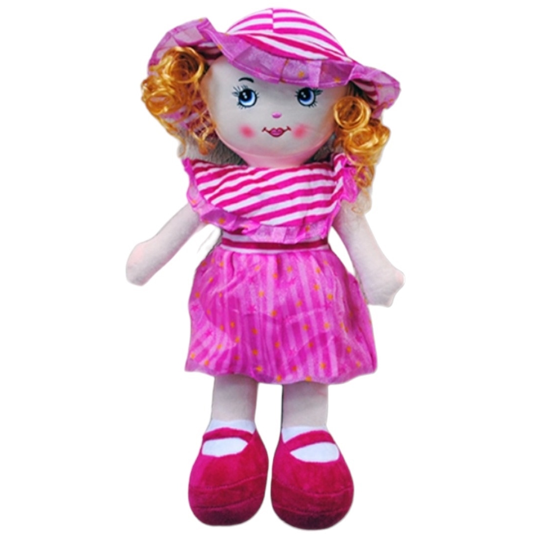 Игрушка мягконабивная кукла в платье и шляпке (20х55х12 см.)