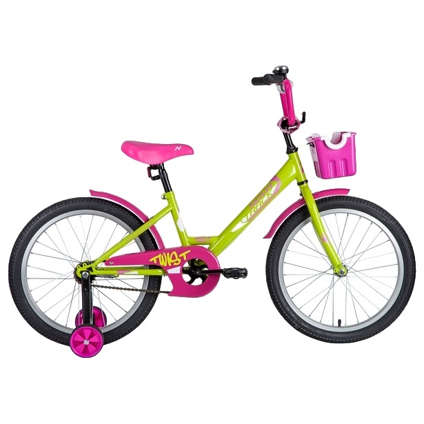Велосипед 20" Novatrack Twist (зелено-розовый)