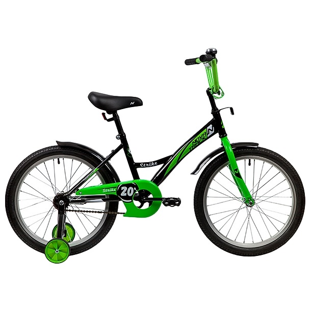 Велосипед 20" Novatrack Strike (черно-зелёный)