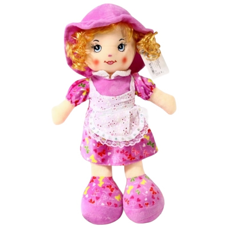 Мягкая кукла в платье и фартучке №2 (15х44х8 см)