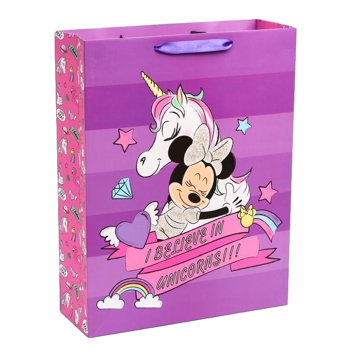 Пакет ламинат вертикальный "Unicorn dreams", Минни Маус, 31х40х11 см 4628774