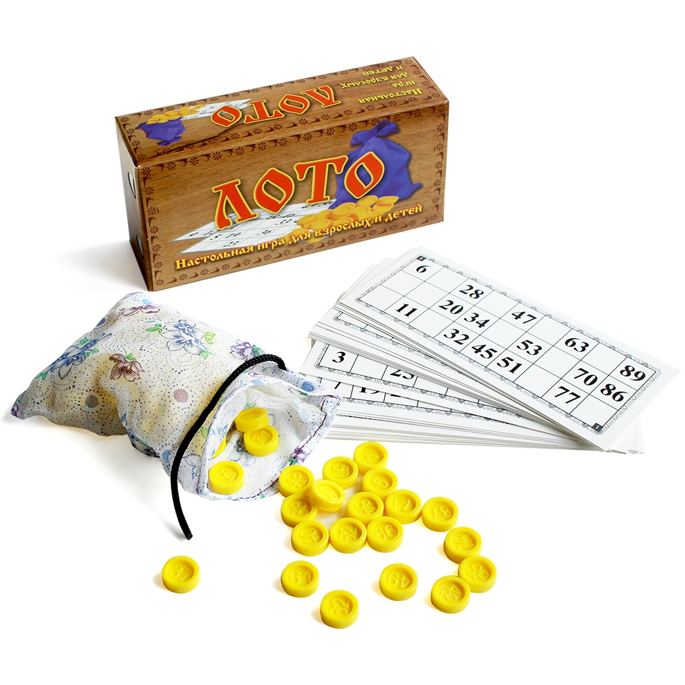 Лото "Любимое" (с пластиковыми фишками)