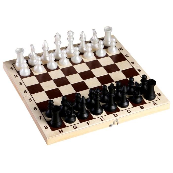 Фигуры шахматные обиходные пластиковые (король 7.2 см, пешка 4 см)