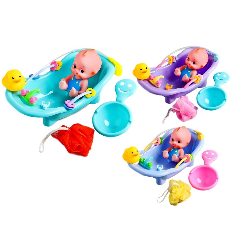 Набор игрушек для купания "Пупсик в ванне" (5 предметов)