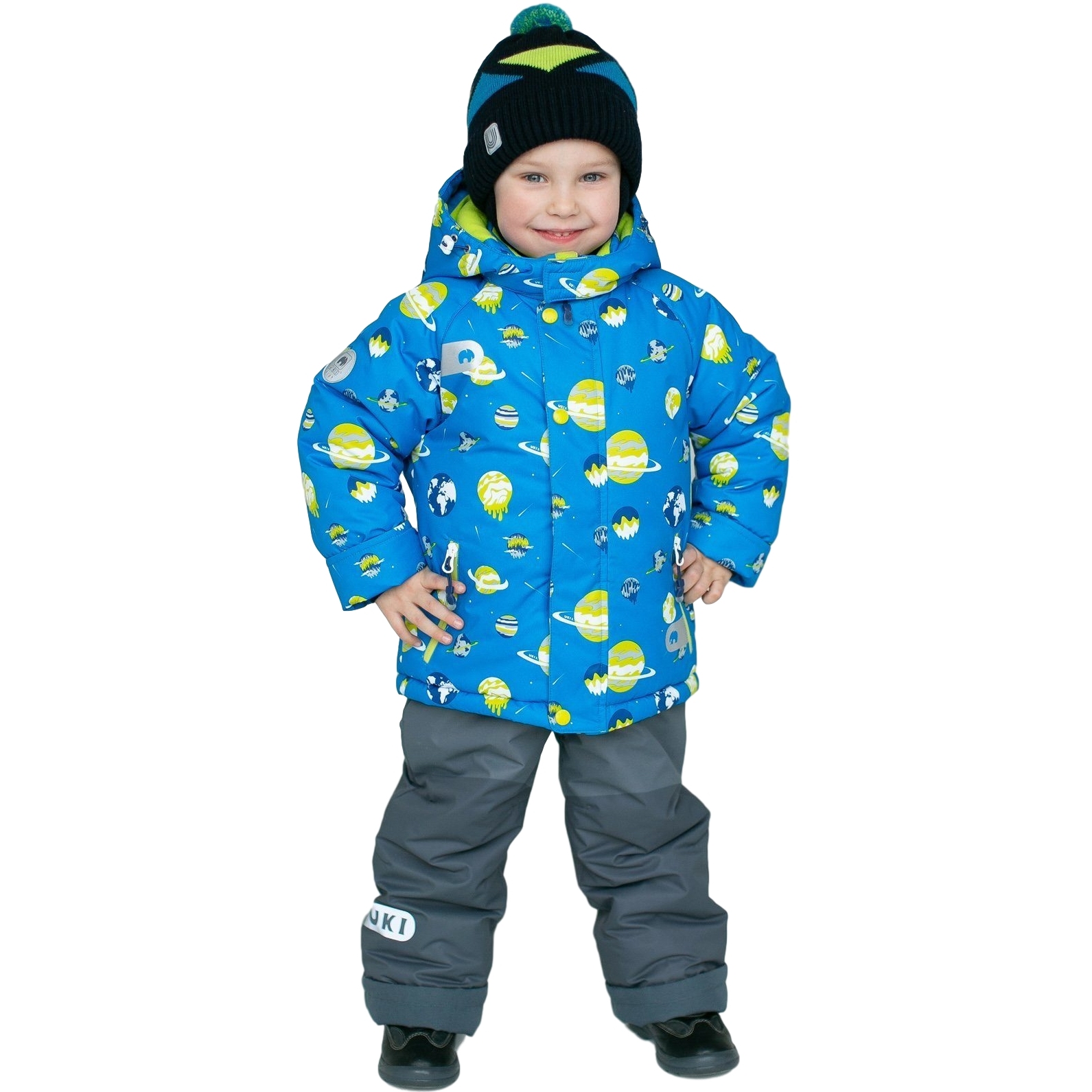 Костюм д/м 92 "Космос"сине-бирюзовый/т.серый (зима) 2w21-04