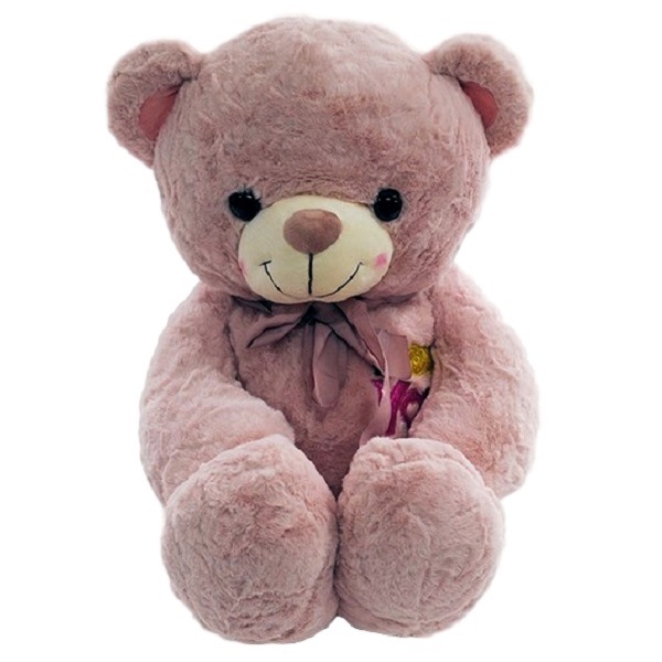 Мягкая игрушка "Медведь с лентой и вышивкой I love you" (36x76x25 см)