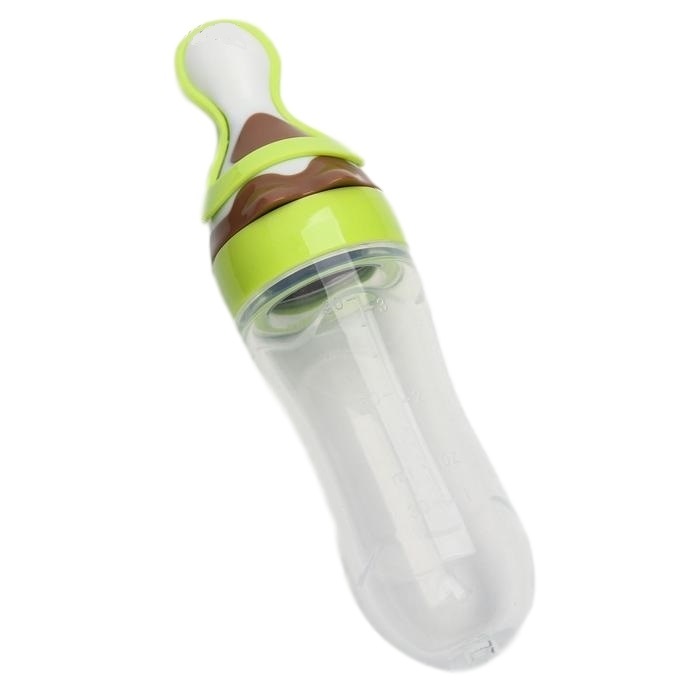 Бутылочка для кормления (с ложкой, 90 мл, зеленый) 4780649
