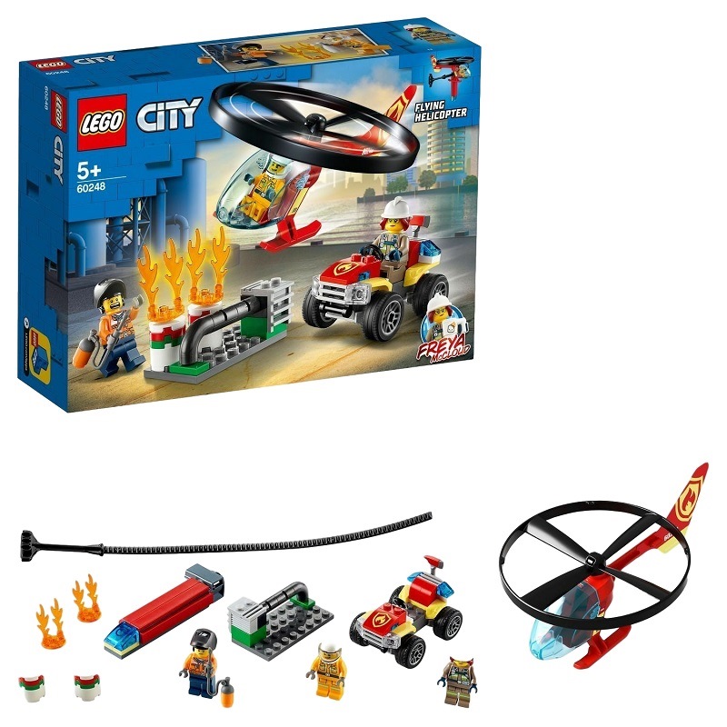 Конструктор Лего City "Пожарный спасательный вертолёт" 60248
