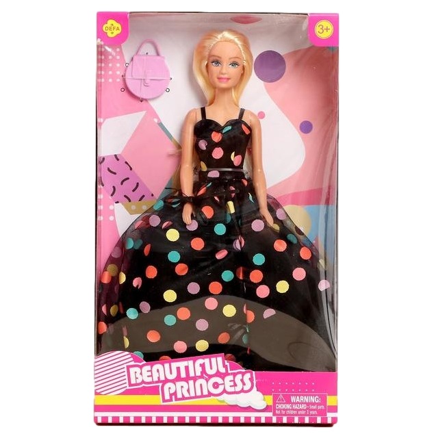 Кукла "Анна" (платье в цветной горошек, 29 см)