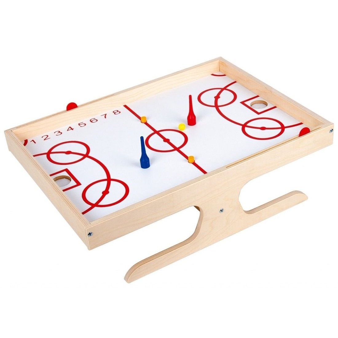 Настольная игра деревянная "Магнитный хоккей с мячом"
