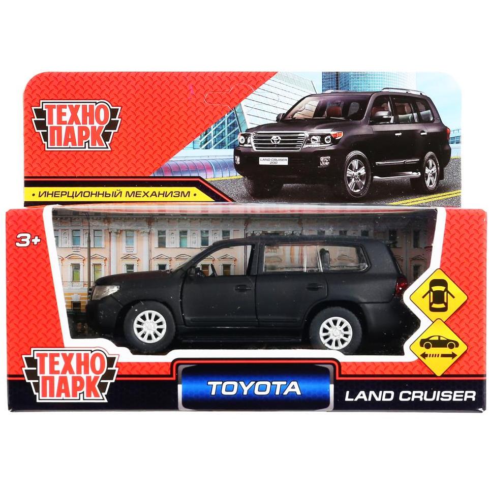 Машина Технопарк Toyota Land Cruiser (матовый черный, 2.5 см)