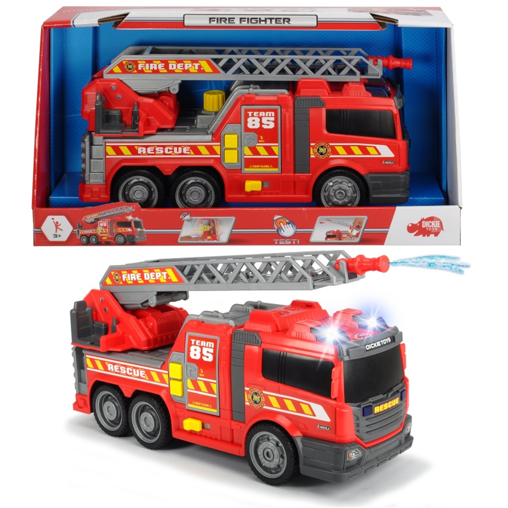 Пожарная машинка fire dept (36 см свет, звук, водяной насос) 3308371