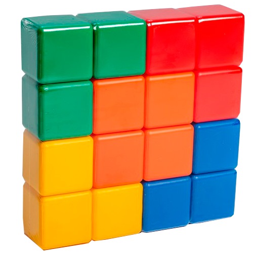 Набор цветных кубиков (16 шт, 60х60 см)