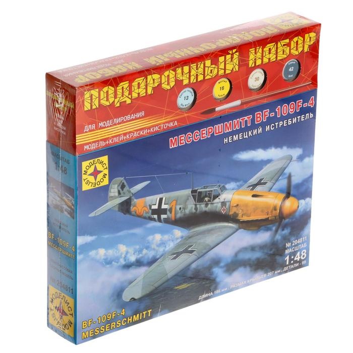 Подарочный набор "немецкий истребитель мессершмитт bf-109f-4" 1:48 пн204811 5201157