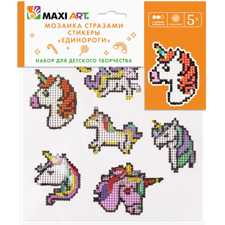 Мозаика стразами "Единороги"