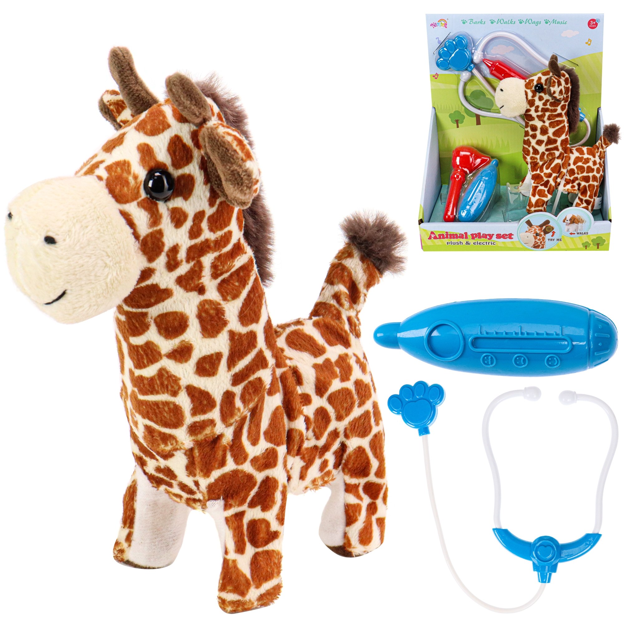 Интерактивная мягкая игрушка "Доктор для жирафика" (26х22 см)