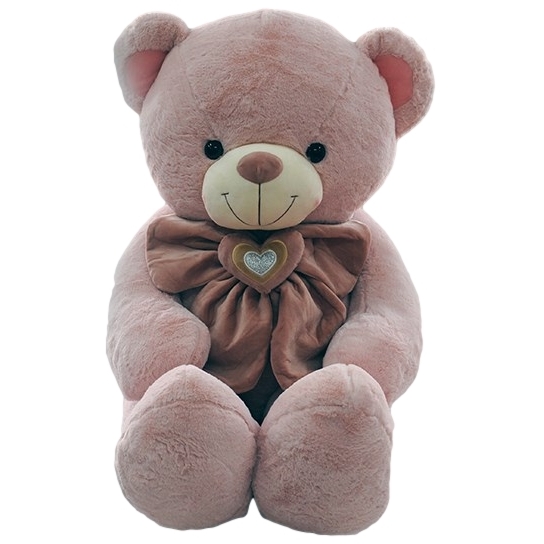 Мягкая игрушка "Медведь с бантом и сердцем в нем" (80x130x38 см)