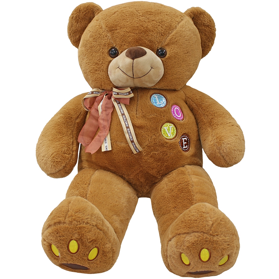 Мягкая игрушка "Медведь с бантом и круглыми буквами Love" (45х90х30 см)