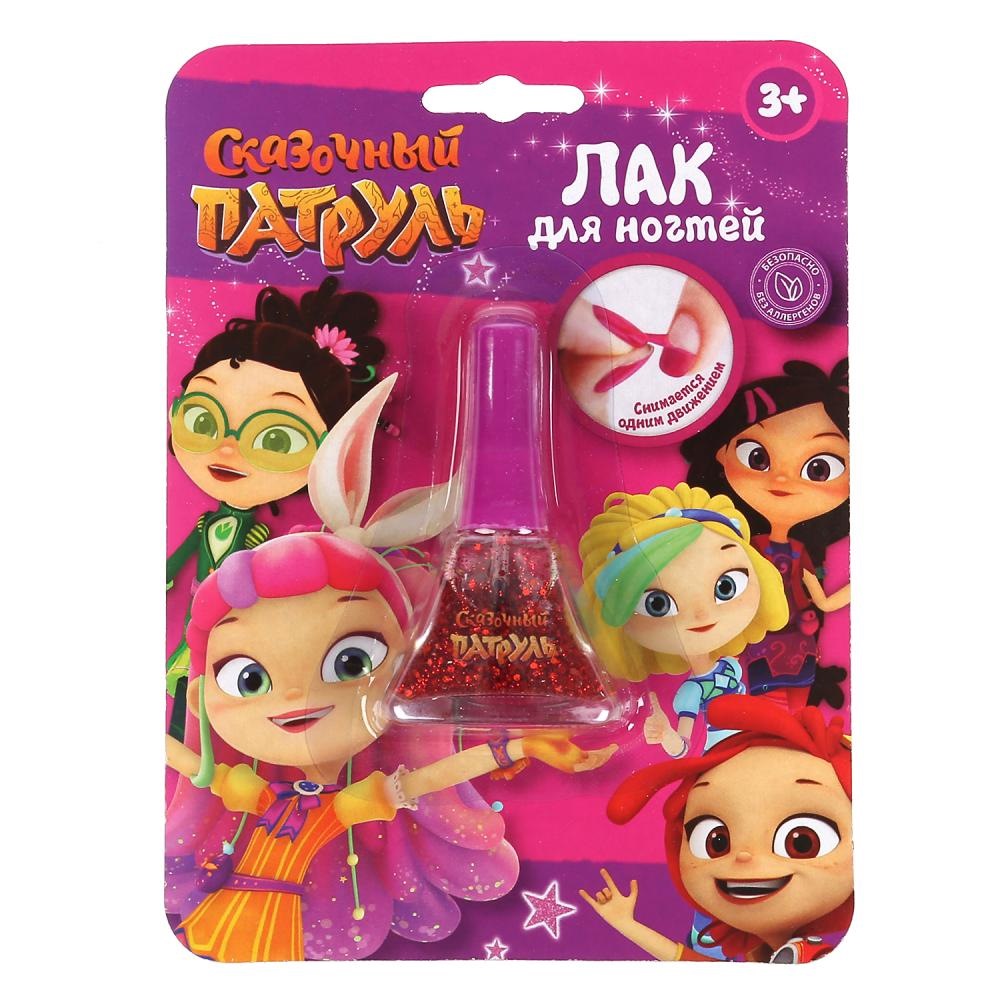 Косметика для девочек Сказочный патруль лак д/ногтей,5мл,красный, глиттер. МИЛАЯ ЛЕДИ в кор.2*100шт
