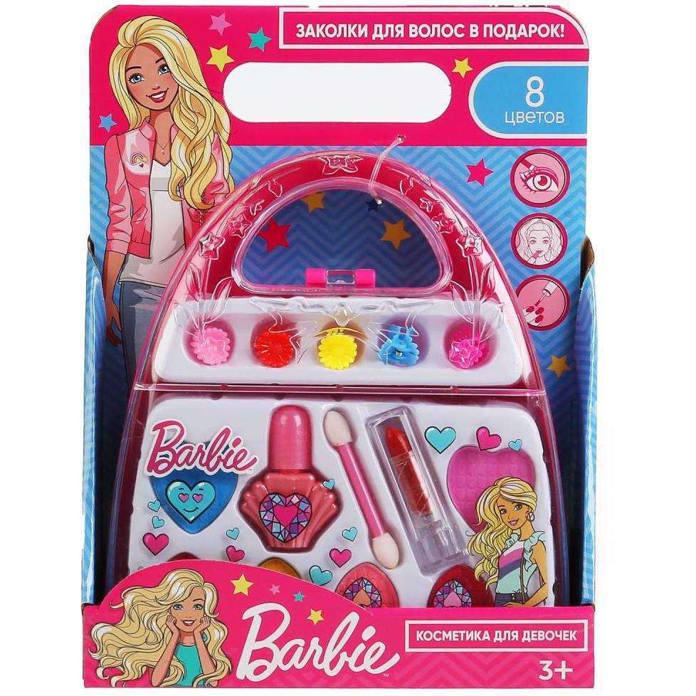 Косметика для девочек "Барби" тени, лак д/ногтей, помада, заколки на блистере МИЛАЯ ЛЕДИ в кор2*18шт