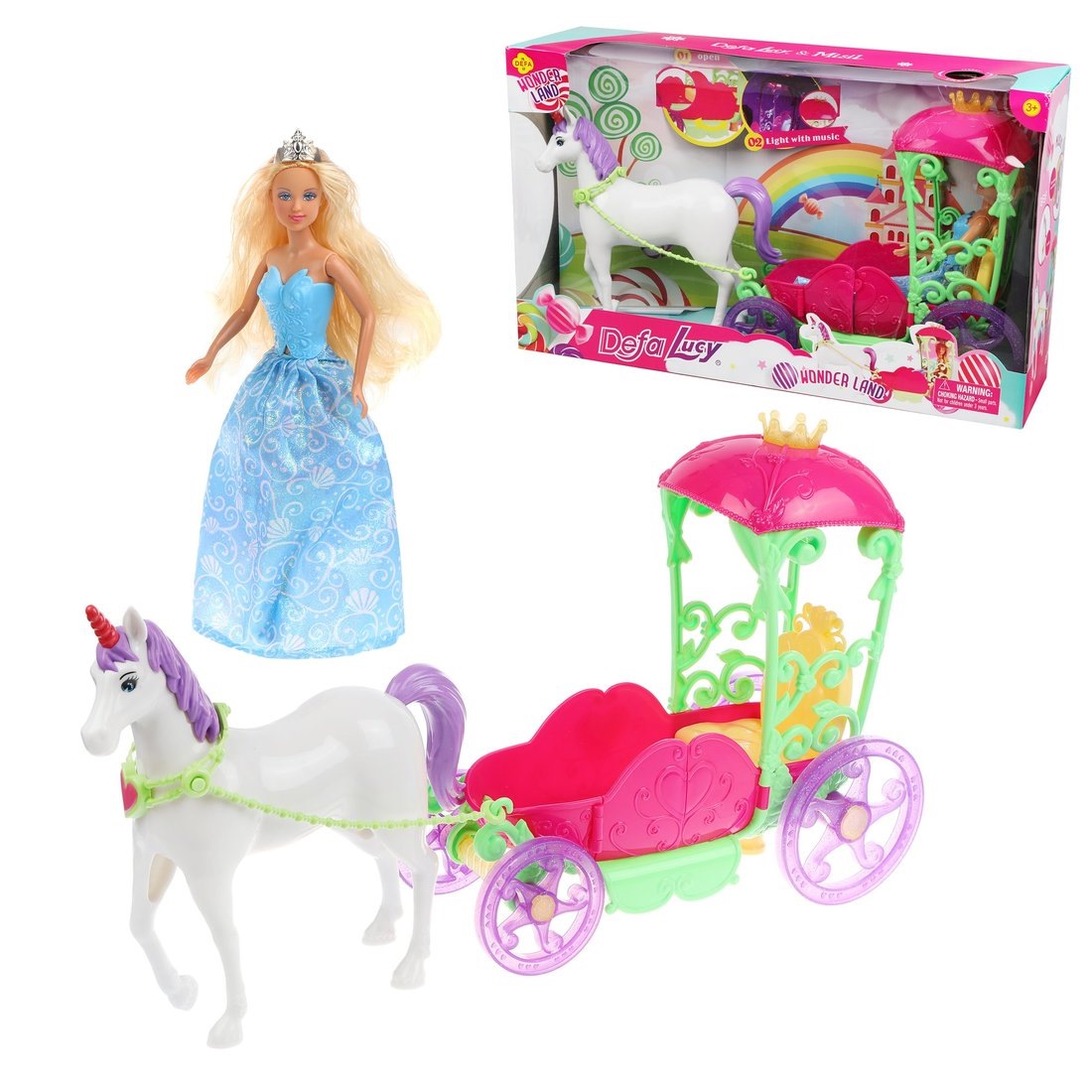 Кукла Дефа Люси в карете с лошадкой (29 см)