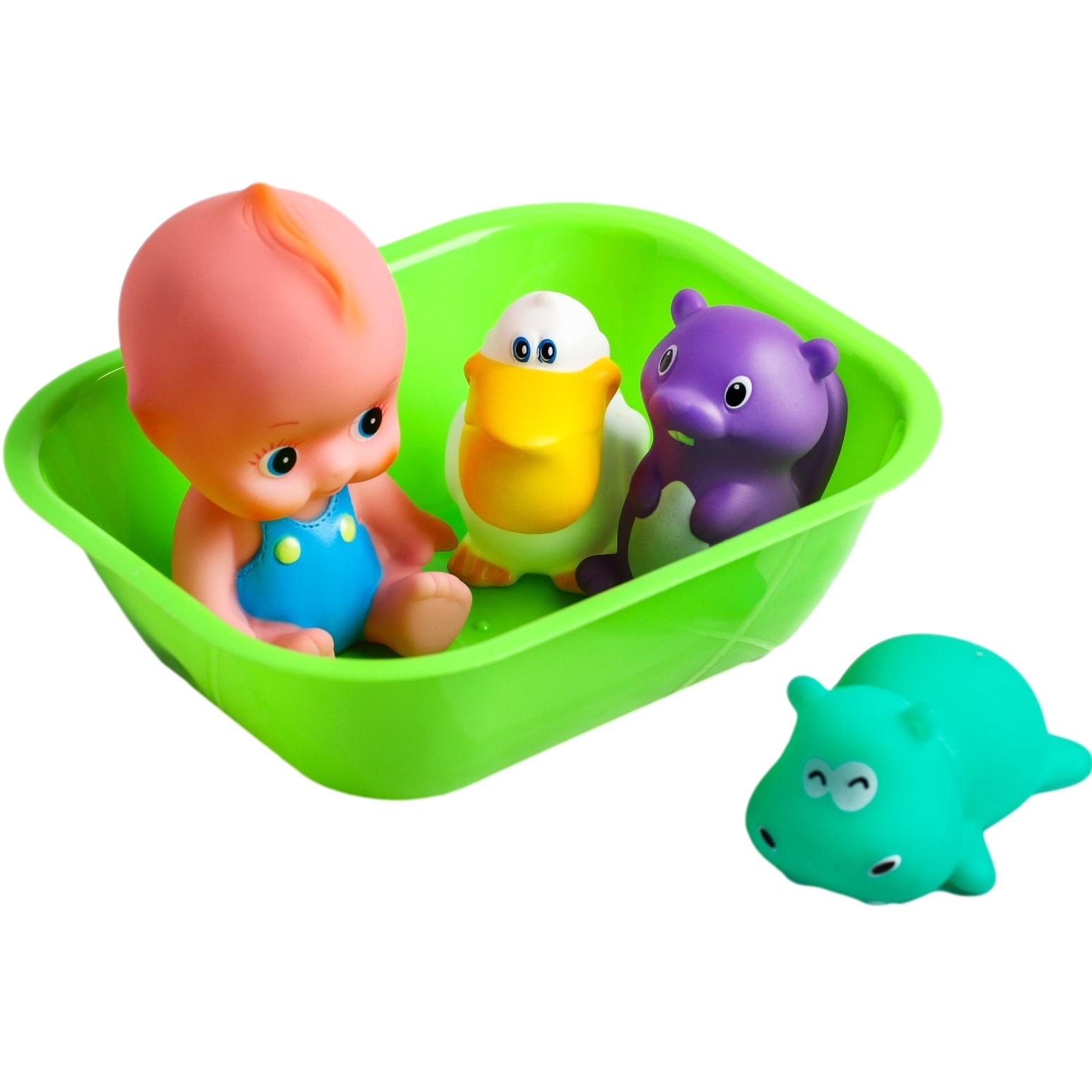 Набор игрушек для игры в ванне «Пупс в ванне» +3 игрушки, цвет МИКС 4724383