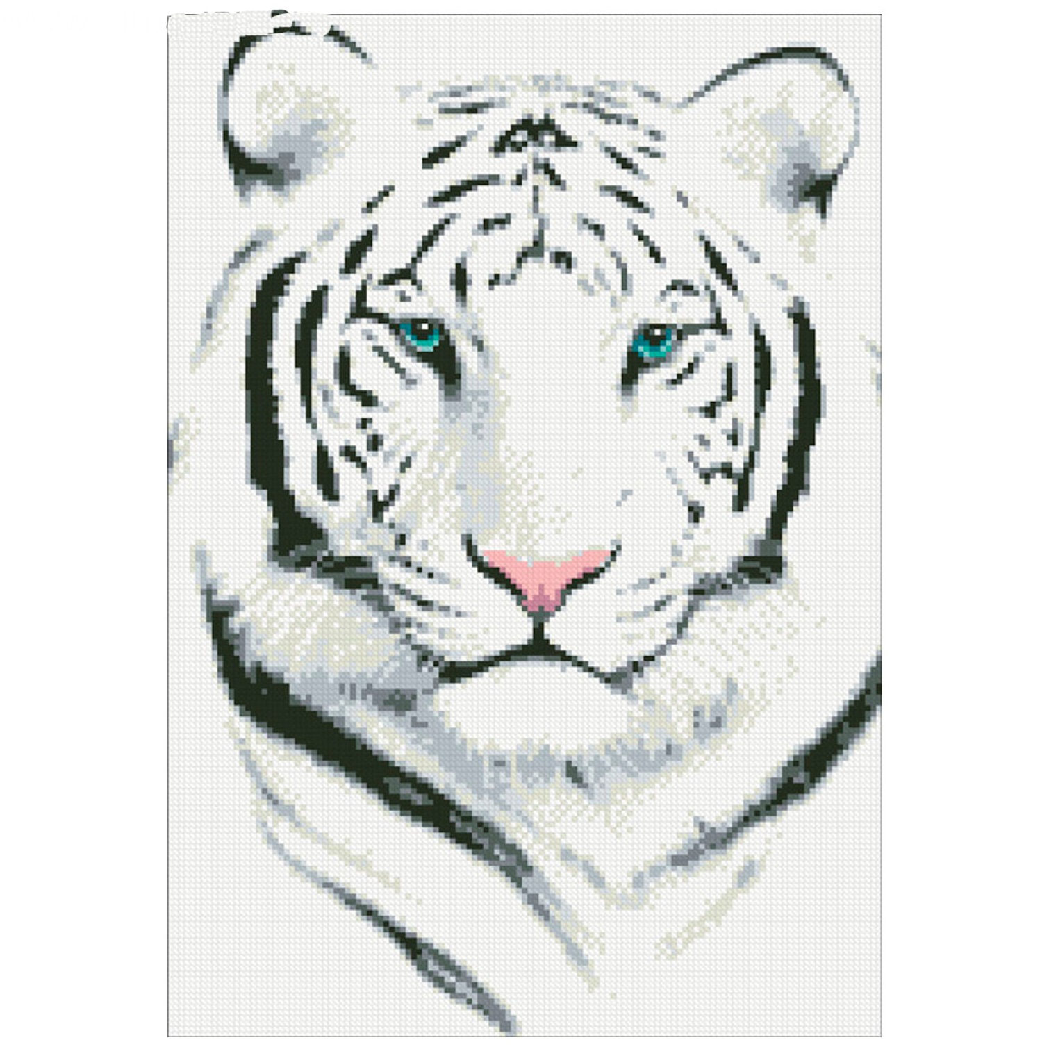 Алмазная картина "Белый тигр" (46х53 см) 3269272