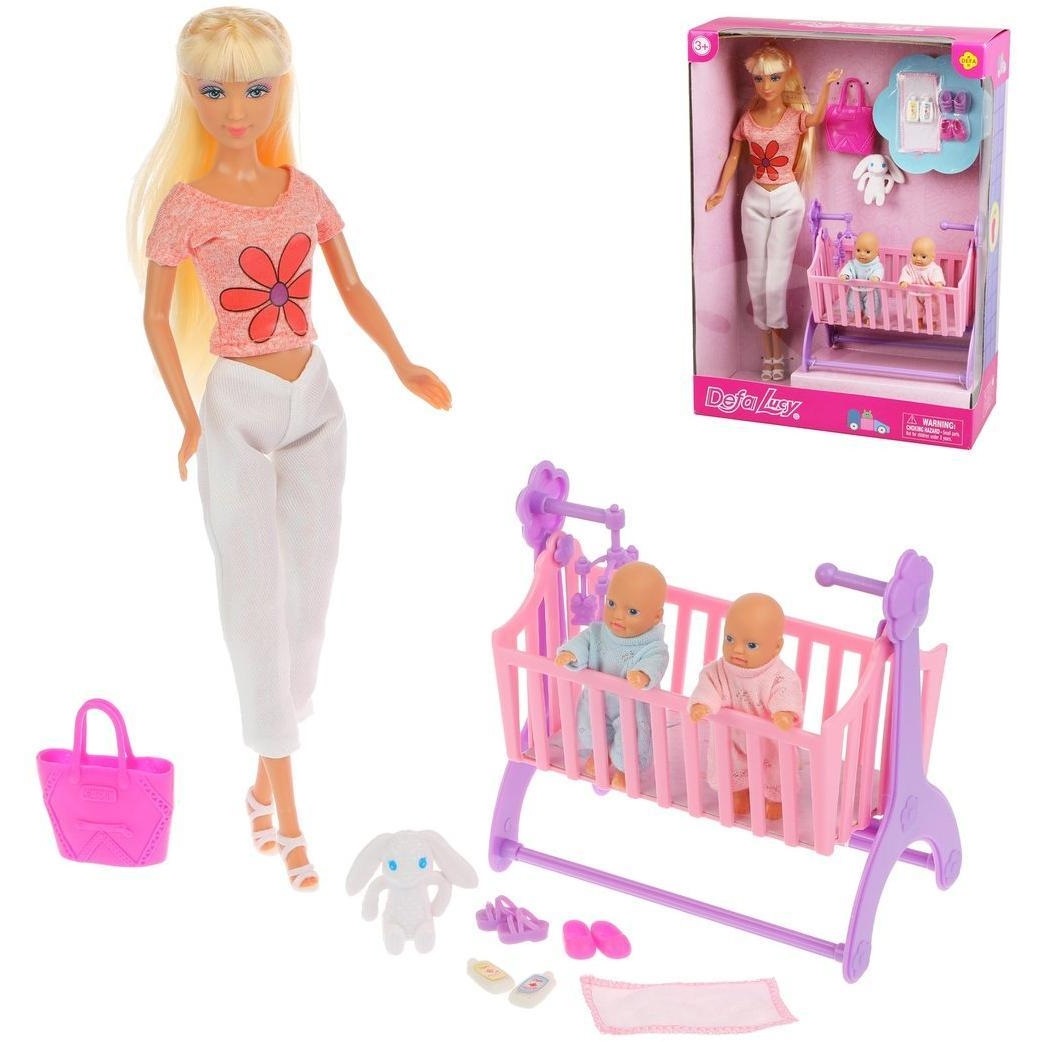 Кукла Дефа Люси "Счастливая семья" (2 малыша в кроватке, 29 см)