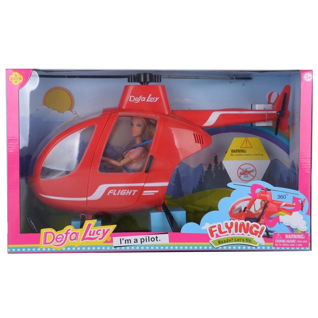 Кукла Дефа Люси "Красотка" с вертолетом (свет,звук, 29 см)