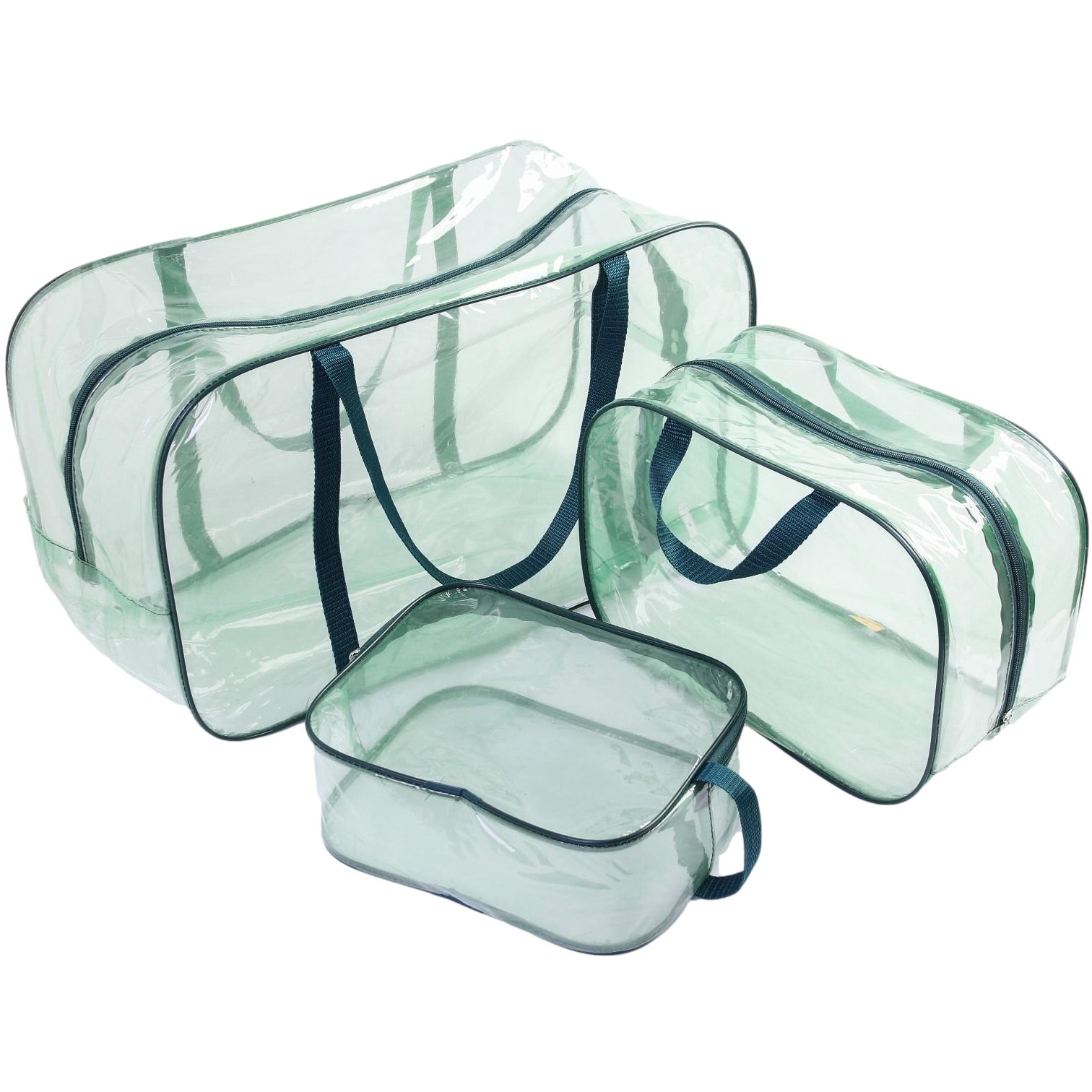 Набор сумок в роддом (3 шт, цветной ПВХ, зеленый) 4927642