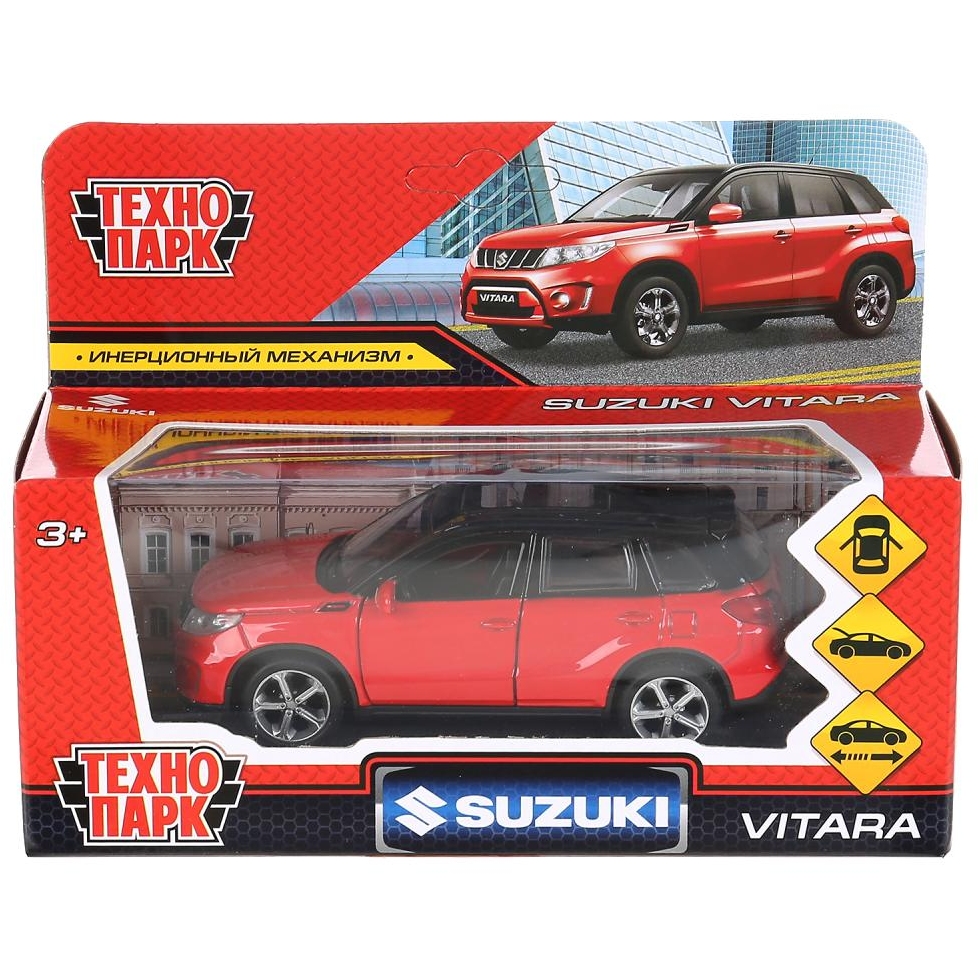 Машина Технопарк Suzuki Vitara (красный с черным, 12 см)