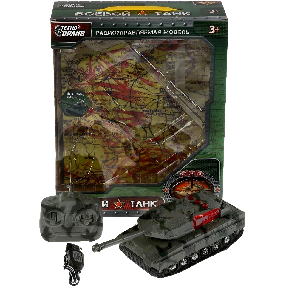 Танк р/у на аккум., usb з/у в русс. кор. 26*9*34см технодрайв в кор.2*12шт В1575615R