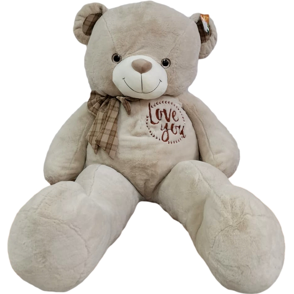 Мягкая игрушка "Медведь с бантом и вышивкой LOVE" (70x132x37 см)