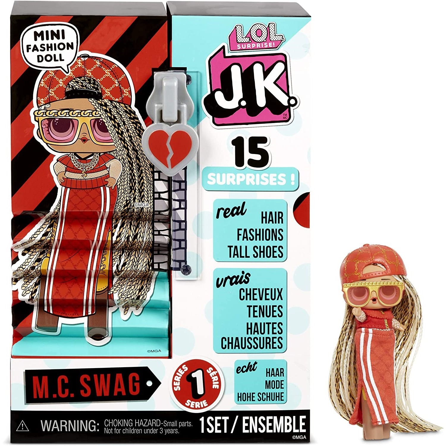 Куколка Лол J.K.-M.C. Swag (15 сюрпризов, упаковка-гардеробная комната)