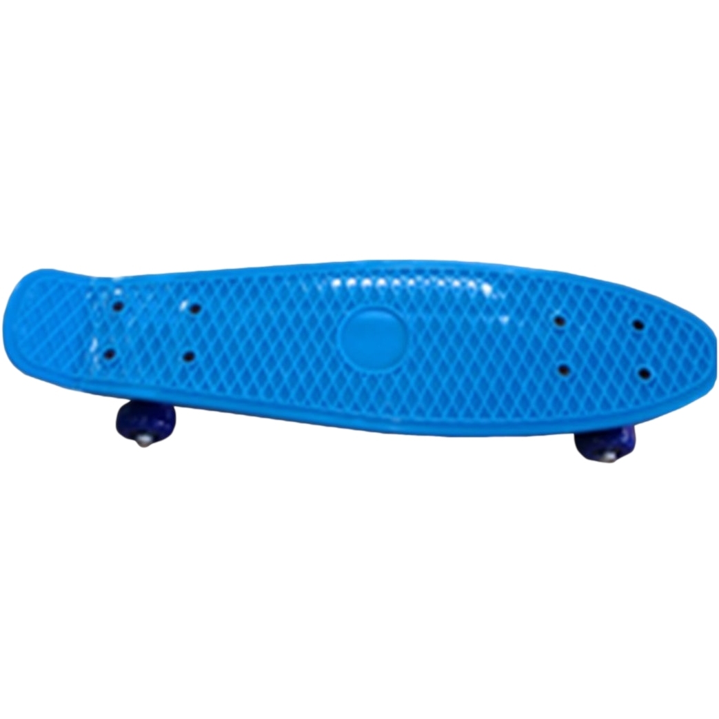 Скейтборд пласт. 55x15 см, pvc колеса без света с пластмассовым креплениям 636245