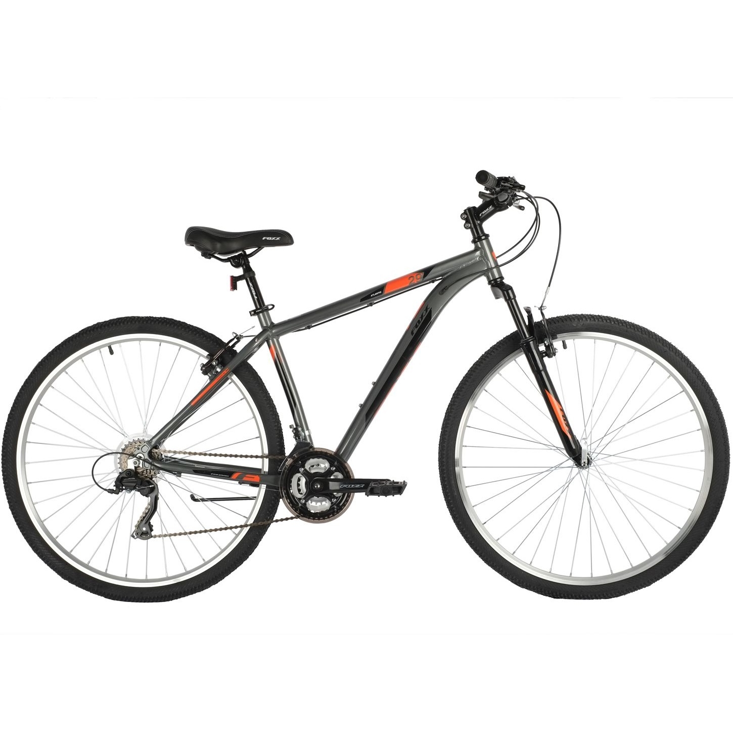 Велосипед 29" Foxx Atlantic (серый, 18 скоростей)