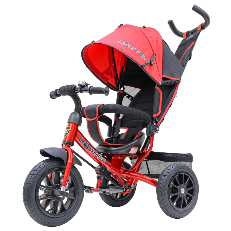 Велосипед 3кол. надув.12 и 10", рег.спинка, задн.тормоз, красн. lexus trike в кор.1шт