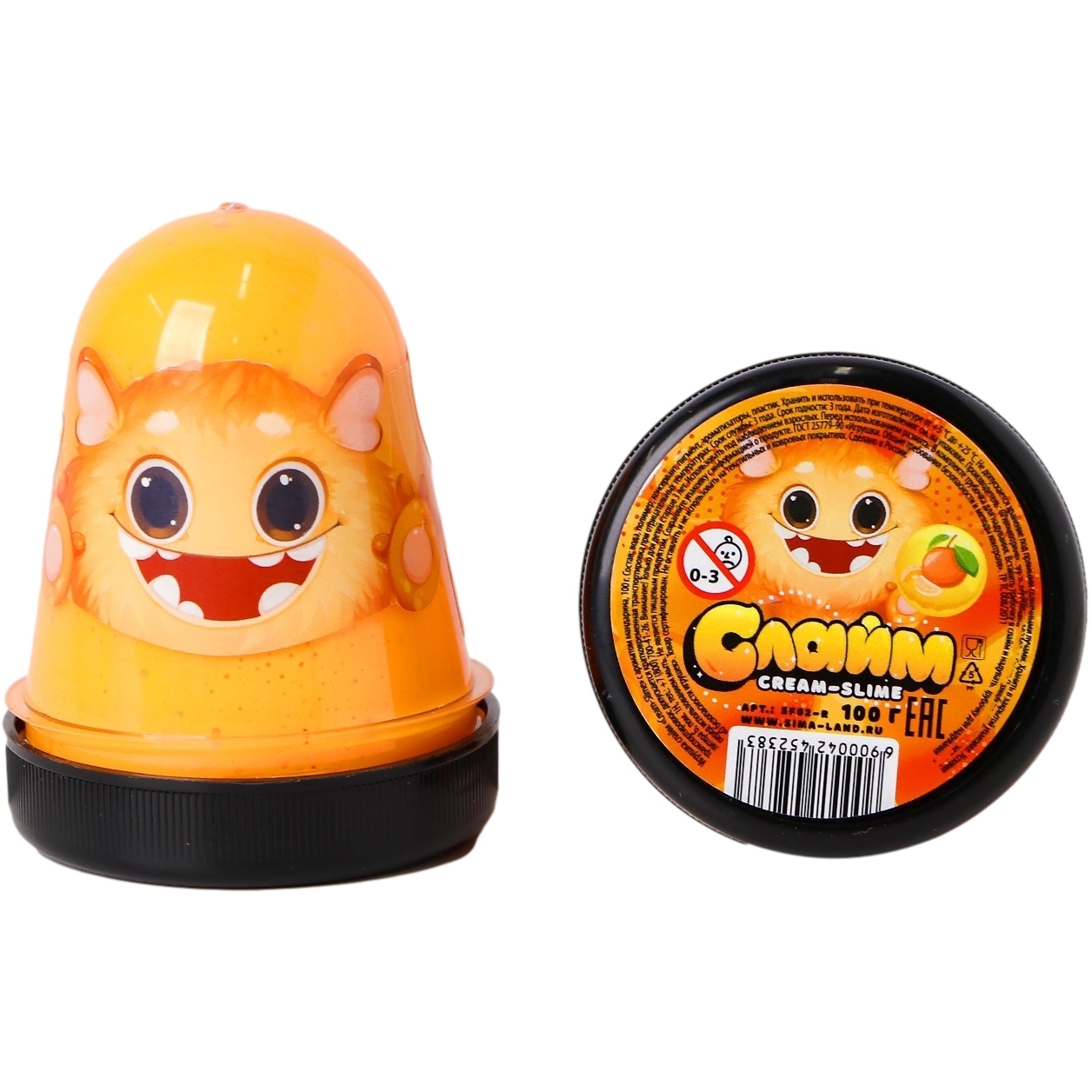 Слайм Cream-slime (с ароматом мандарина, 100 г.)