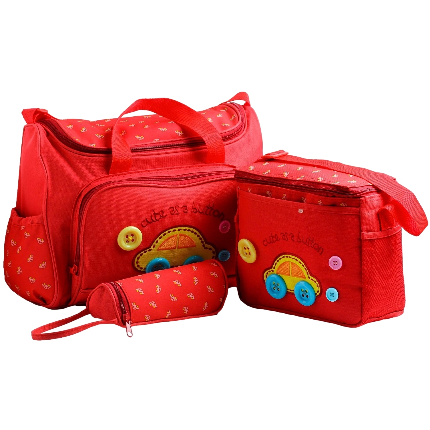 Набор сумок для вещей малыша, 2 шт., с ковриком для пеленания и термосумкой, цвет красны 2932091