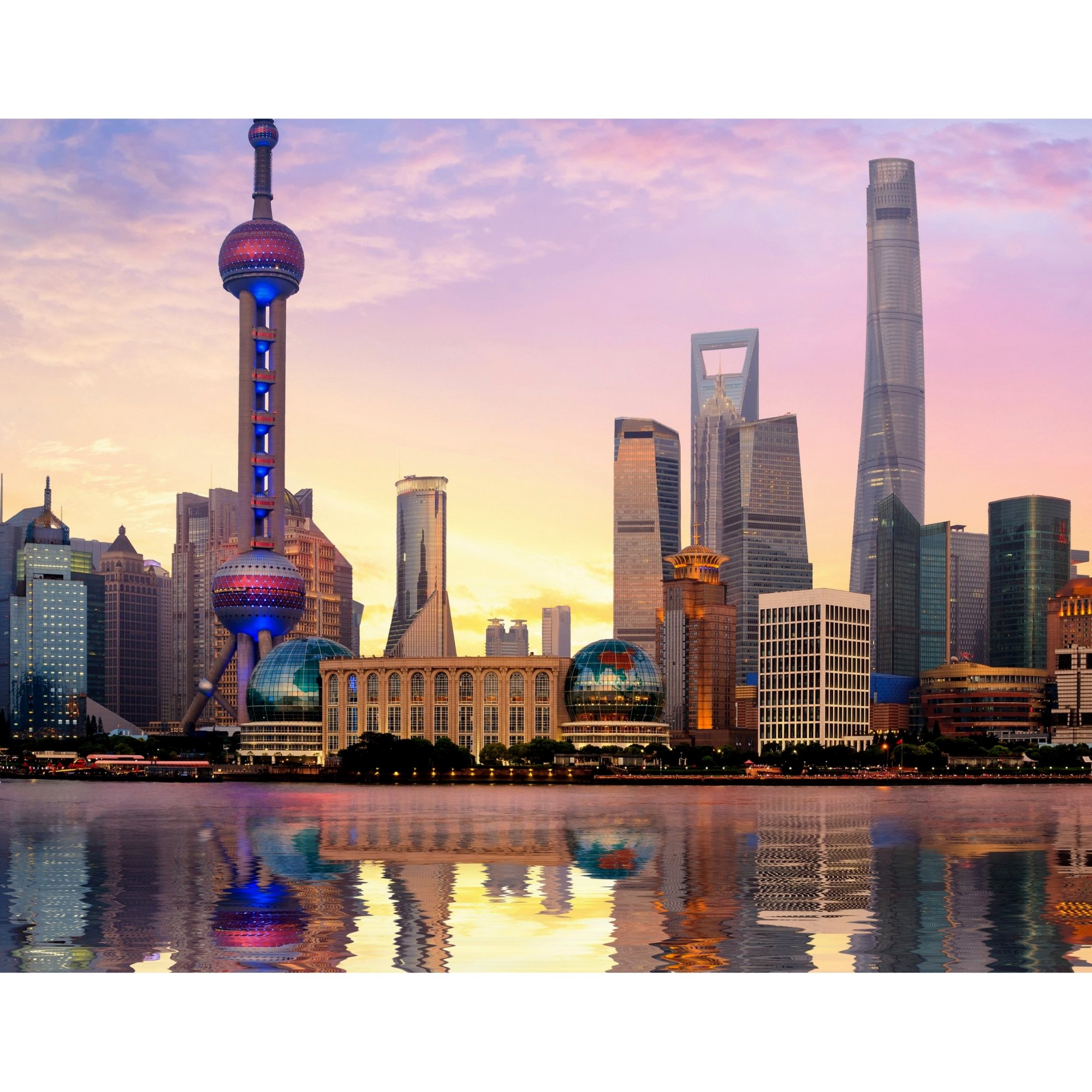Картина по номерам "Вид на удивительный Шанхай" (14 цветов, 17х22 см)
