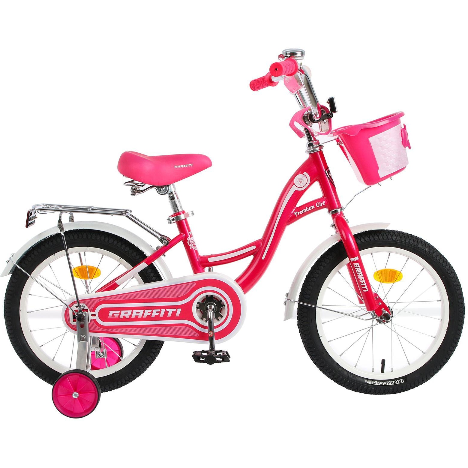 Велосипед 16" Graffiti Premium Girl (розово-белый)