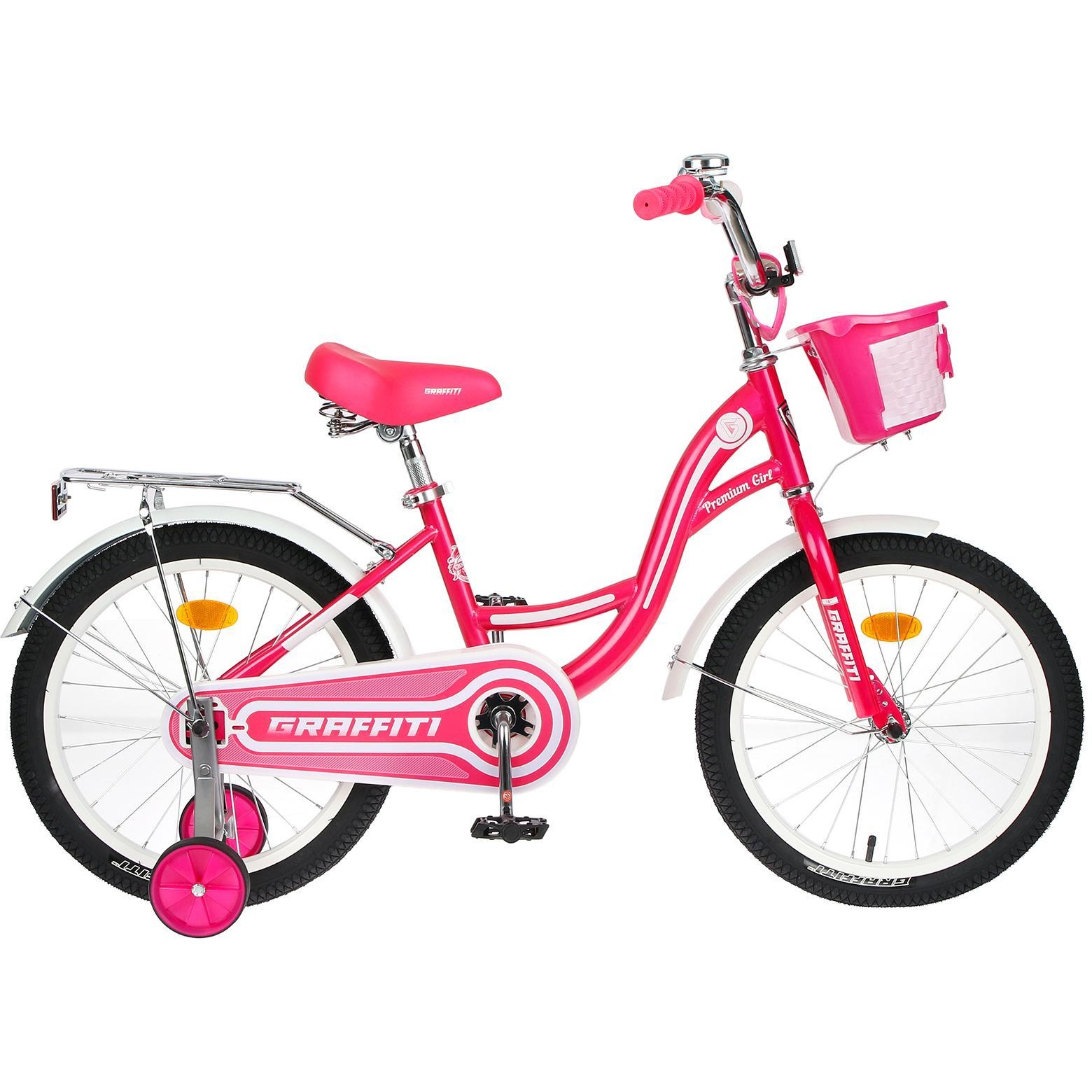 Велосипед 18" Graffiti Premium Girl (розово-белый)