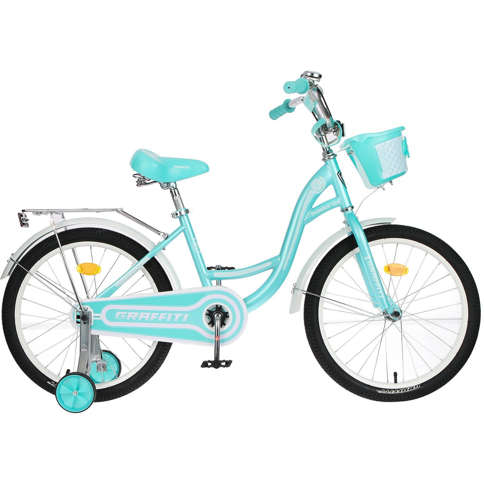Велосипед 20" Graffiti Premium Girl, цвет мятный/белый 4510771