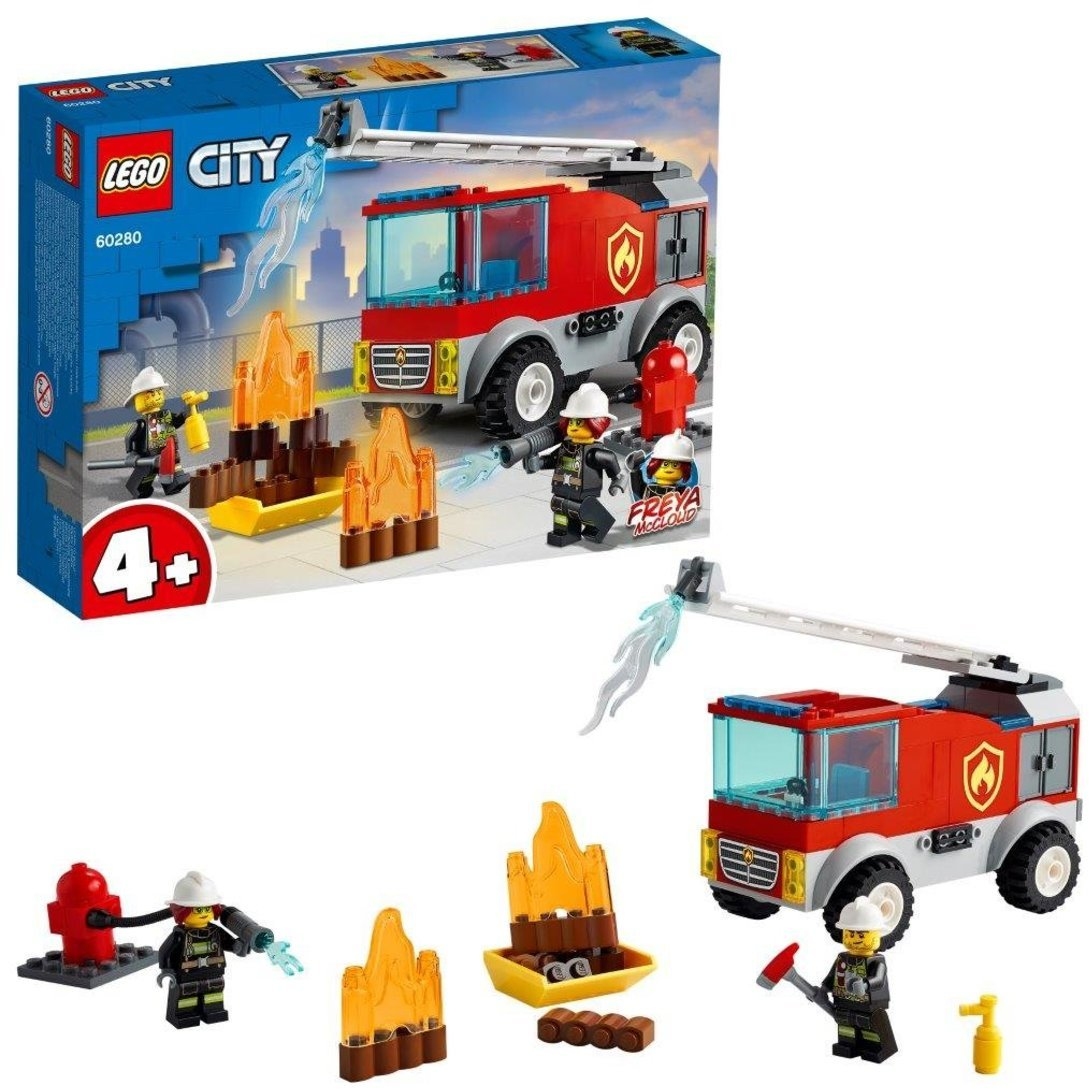 Конструктор Лего City "Пожарная машина с лестницей" (88 дет.) 60280