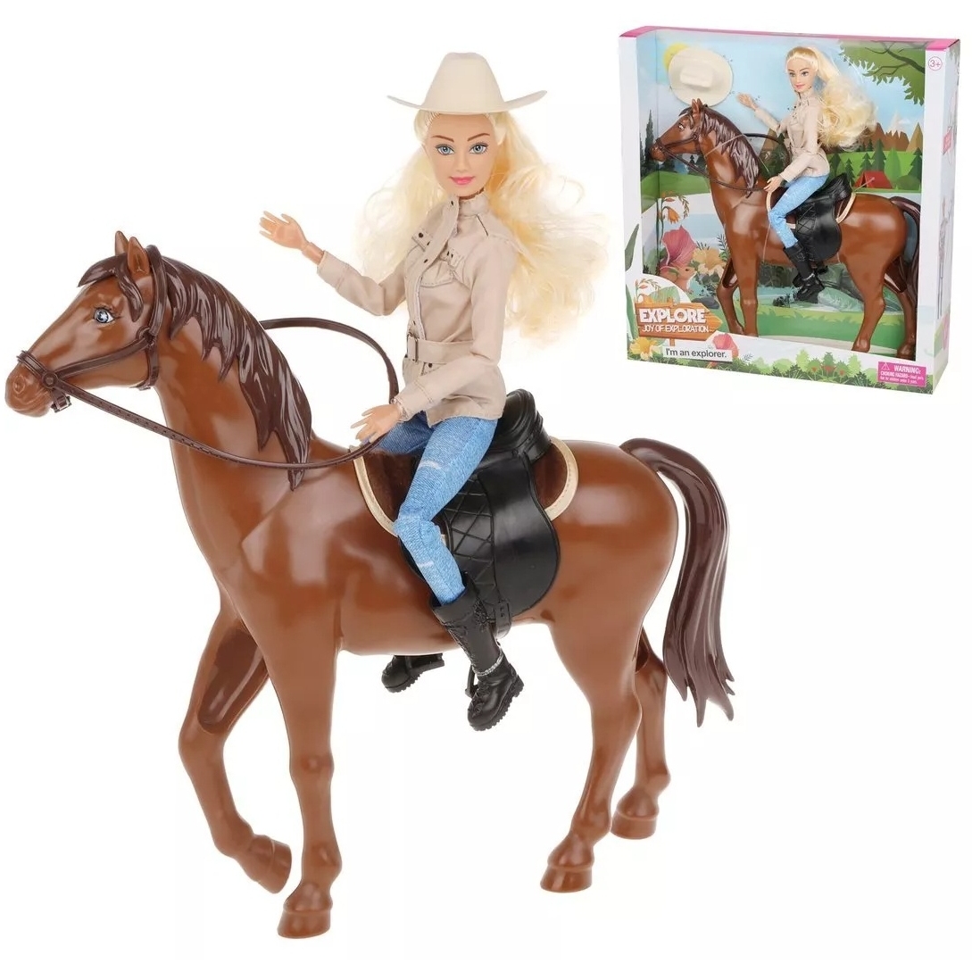 Кукла Дефа Люси "Конная прогулка" (коричневая лошадь, 29 см)