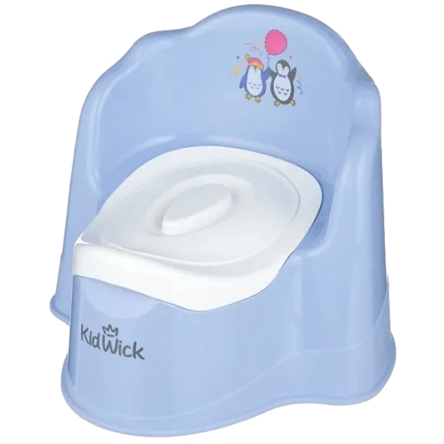 Горшок туалетный kidwick мп трон, фиол/белый с белой крышкой КW070502