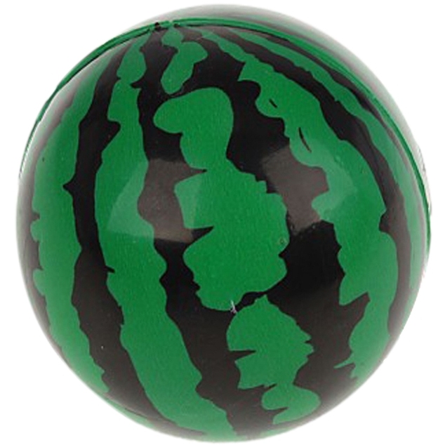 Мяч мягкий ппу 7,6 см "арбузики" (12 шт. в упаковке) арт. an01676 кратно 12 АN01676