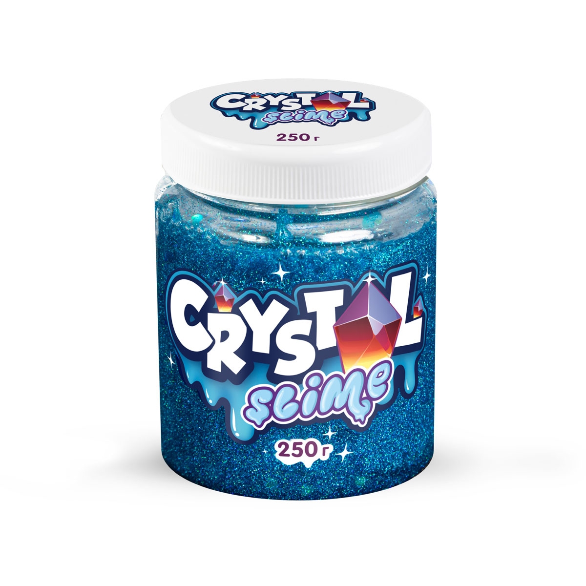 Игрушка тм «slime» crystal slime, голубой, 250г